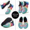imageWateLves Water Shoes for Womens Mens Barefoot QuickDry Aqua Socks for Beach Swim Surf Yoga Exercise New Translucent Color SolesRainbow Tie Dye