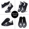 imageWateLves Water Shoes for Womens Mens Barefoot QuickDry Aqua Socks for Beach Swim Surf Yoga Exercise New Translucent Color SolesSkull Black
