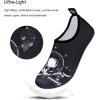 imageWateLves Water Shoes for Womens Mens Barefoot QuickDry Aqua Socks for Beach Swim Surf Yoga Exercise New Translucent Color SolesSkull Black