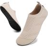 imageWateLves Womens Barefoot Water Shoes Travel House Slippers for Indoor and Outdoor Aqua Socks for Beach Swim Surf Yoga Dancing Camping Must HavesBeige1