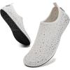 imageWateLves Womens Barefoot Water Shoes Travel House Slippers for Indoor and Outdoor Aqua Socks for Beach Swim Surf Yoga Dancing Camping Must HavesDiamondwhite