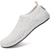 imageWateLves Womens Barefoot Water Shoes Travel House Slippers for Indoor and Outdoor Aqua Socks for Beach Swim Surf Yoga Dancing Camping Must HavesDiamondwhite