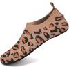 imageWateLves Womens Barefoot Water Shoes Travel House Slippers for Indoor and Outdoor Aqua Socks for Beach Swim Surf Yoga Dancing Camping Must HavesLeopardbrown