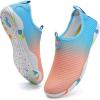 imageWateLves Water Shoes Mens Womens Slipon Barefoot Beach Swim Shoes QuickDry Aqua Socks for Pool Surf Yoga Water AerobicsGradient Blue Orange