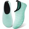 imageWateLves Water Shoes for Womens Mens Barefoot QuickDry Aqua Socks for Beach Swim Surf Yoga Exercise New Translucent Color SolesLxylight Blue