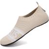 imageWateLves Womens Barefoot Water Shoes Travel House Slippers for Indoor and Outdoor Aqua Socks for Beach Swim Surf Yoga Dancing Camping Must HavesParisbeige