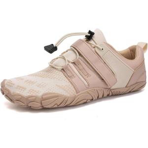 imageWateLves Barefoot Water Shoes for Men Women Wide Toe QuickDry Aqua Sock Outdoor Athletic Sport Shoes Swim Beach Pool Hiking Surfing WalkingAbeige