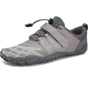imageWateLves Barefoot Water Shoes for Men Women Wide Toe QuickDry Aqua Sock Outdoor Athletic Sport Shoes Swim Beach Pool Hiking Surfing WalkingAgrey