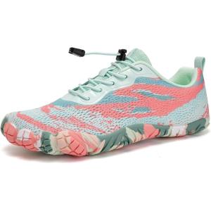 imageWateLves Barefoot Water Shoes for Men Women Wide Toe QuickDry Aqua Sock Outdoor Athletic Sport Shoes Swim Beach Pool Hiking Surfing WalkingCamouflage Green