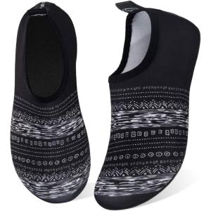 imageWateLves Water Shoes for Womens Mens Barefoot QuickDry Aqua Socks for Beach Swim Surf Yoga Exercise New Translucent Color SolesBohemia Black