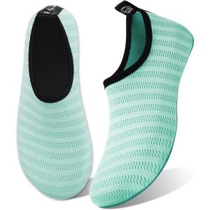 imageWateLves Water Shoes for Womens Mens Barefoot QuickDry Aqua Socks for Beach Swim Surf Yoga Exercise New Translucent Color SolesLxylight Blue