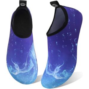 imageWateLves Water Shoes for Womens Mens Barefoot QuickDry Aqua Socks for Beach Swim Surf Yoga Exercise New Translucent Color SolesWater Whale