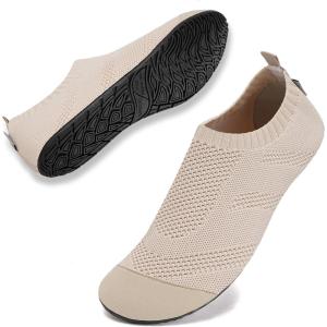 imageWateLves Womens Barefoot Water Shoes Travel House Slippers for Indoor and Outdoor Aqua Socks for Beach Swim Surf Yoga Dancing Camping Must HavesBeige1