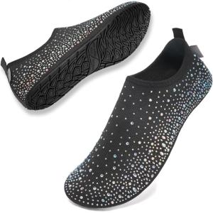imageWateLves Womens Barefoot Water Shoes Travel House Slippers for Indoor and Outdoor Aqua Socks for Beach Swim Surf Yoga Dancing Camping Must HavesDiamondcolorful