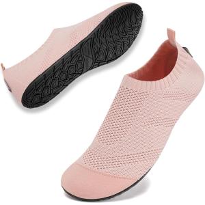 imageWateLves Womens Barefoot Water Shoes Travel House Slippers for Indoor and Outdoor Aqua Socks for Beach Swim Surf Yoga Dancing Camping Must HavesNaked Orange1