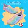 imageWateLves Kids Water Shoes Toddler Girls Boys Barefoot NonSlip Quick Dry Aqua Socks for Beach Swim WalkingRainbow Fishscale