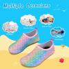imageWateLves Kids Water Shoes Toddler Girls Boys Barefoot NonSlip Quick Dry Aqua Socks for Beach Swim WalkingRainbow Fishscale
