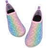 imageWateLves Kids Water Shoes Toddler Girls Boys Barefoot NonSlip Quick Dry Aqua Socks for Beach Swim WalkingRainbow Fishscale