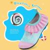 imageWateLves Kids Water Shoes Toddler Girls Boys Barefoot NonSlip Quick Dry Aqua Socks for Beach Swim WalkingRuffleMermaids