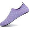 imageWateLves Womens Mens Slippers Socks House Shoes Barefoot Slip On Travel Slippers for Indoor Outdoor310FishscalePurple