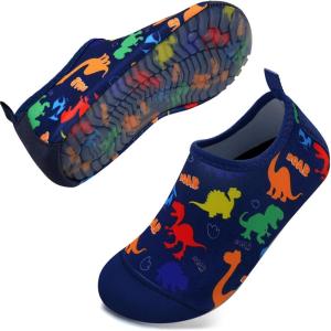 imageWateLves Kids Water Shoes Toddler Girls Boys Barefoot NonSlip Quick Dry Aqua Socks for Beach Swim WalkingDinosaurNavy