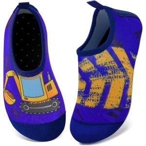 imageWateLves Kids Water Shoes Toddler Girls Boys Barefoot NonSlip Quick Dry Aqua Socks for Beach Swim WalkingExcavator