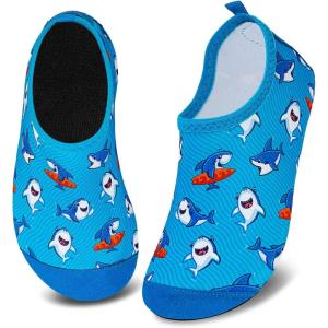 imageWateLves Kids Water Shoes Toddler Girls Boys Barefoot NonSlip Quick Dry Aqua Socks for Beach Swim WalkingLittle Shark