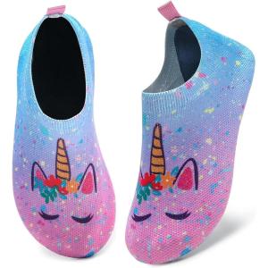 imageWateLves Kids Water Shoes Toddler Girls Boys Barefoot NonSlip Quick Dry Aqua Socks for Beach Swim WalkingUnicornPink Blue