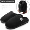 imageMens and Womens Classic Memory Foam Slippers Comfort Plush Lining House Shoes for Indoor ampamp OutdoorBlack