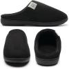 imageMens and Womens Classic Memory Foam Slippers Comfort Plush Lining House Shoes for Indoor ampamp OutdoorBlack