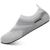 imageWateLves Barefoot Water Shoes for Women Men Travel Slippers Socks House Shoes QuickDry Aqua Socks for Beach Swim Pilates Yoga Dancing Camping Must Haves715White Gray
