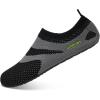 imageWateLves Barefoot Water Shoes for Women Men Travel Slippers Socks House Shoes QuickDry Aqua Socks for Beach Swim Pilates Yoga Dancing Camping Must Haves715Black Gray