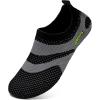 imageWateLves Barefoot Water Shoes for Women Men Travel Slippers Socks House Shoes QuickDry Aqua Socks for Beach Swim Pilates Yoga Dancing Camping Must Haves715Black Gray