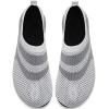 imageWateLves Barefoot Water Shoes for Women Men Travel Slippers Socks House Shoes QuickDry Aqua Socks for Beach Swim Pilates Yoga Dancing Camping Must Haves715White Gray
