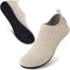 imageWateLves Barefoot Water Shoes for Women Men Travel Slippers Socks House Shoes QuickDry Aqua Socks for Beach Swim Pilates Yoga Dancing Camping Must Haves344Beige