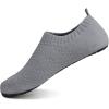 imageWateLves Barefoot Water Shoes for Women Men Travel Slippers Socks House Shoes QuickDry Aqua Socks for Beach Swim Pilates Yoga Dancing Camping Must Haves344Gray