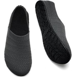 imageWateLves Barefoot Water Shoes for Women Men Travel Slippers Socks House Shoes QuickDry Aqua Socks for Beach Swim Pilates Yoga Dancing Camping Must Haves717Dark Gray