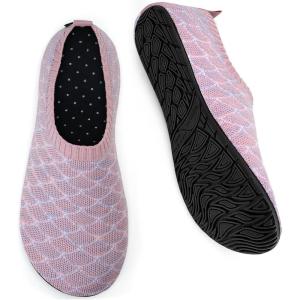 imageWateLves Barefoot Water Shoes for Women Men Travel Slippers Socks House Shoes QuickDry Aqua Socks for Beach Swim Pilates Yoga Dancing Camping Must Haves310FishscalePink