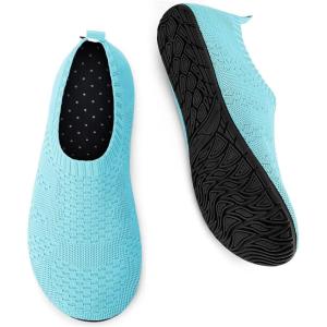 imageWateLves Barefoot Water Shoes for Women Men Travel Slippers Socks House Shoes QuickDry Aqua Socks for Beach Swim Pilates Yoga Dancing Camping Must Haves344Moon Green