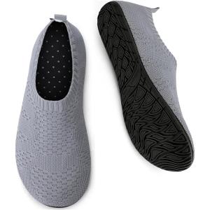 imageWateLves Barefoot Water Shoes for Women Men Travel Slippers Socks House Shoes QuickDry Aqua Socks for Beach Swim Pilates Yoga Dancing Camping Must Haves344Gray