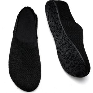 imageWateLves Barefoot Water Shoes for Women Men Travel Slippers Socks House Shoes QuickDry Aqua Socks for Beach Swim Pilates Yoga Dancing Camping Must Haves717Black
