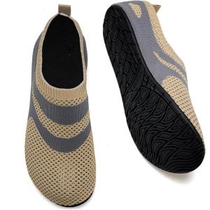imageWateLves Barefoot Water Shoes for Women Men Travel Slippers Socks House Shoes QuickDry Aqua Socks for Beach Swim Pilates Yoga Dancing Camping Must Haves715Beige