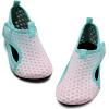 imageWateLves Kids Water Shoes Toddler Barefoot Swim Beach Shoes Girls Boys Breathable Quick Dry Aqua SocksPink Green