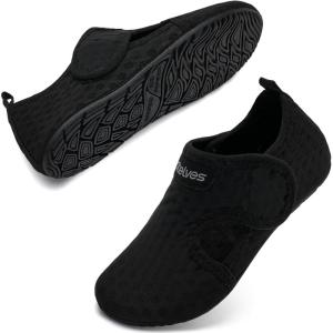 imageWateLves Kids Water Shoes Toddler Barefoot Swim Beach Shoes Girls Boys Breathable Quick Dry Aqua SocksBlack