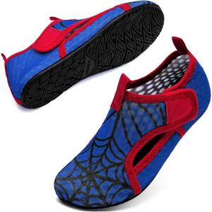 imageWateLves Kids Water Shoes Toddler Barefoot Swim Beach Shoes Girls Boys Breathable Quick Dry Aqua SocksBlue Red