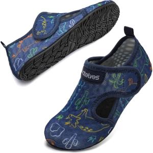 imageWateLves Kids Water Shoes Toddler Barefoot Swim Beach Shoes Girls Boys Breathable Quick Dry Aqua SocksDinosaurs