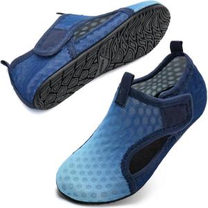 imageWateLves Kids Water Shoes Toddler Barefoot Swim Beach Shoes Girls Boys Breathable Quick Dry Aqua SocksGradient Blue