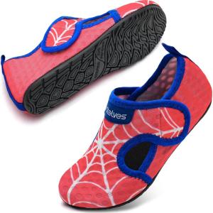 imageWateLves Kids Water Shoes Toddler Barefoot Swim Beach Shoes Girls Boys Breathable Quick Dry Aqua SocksRed Blue