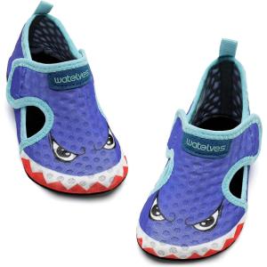 imageWateLves Kids Water Shoes Toddler Barefoot Swim Beach Shoes Girls Boys Breathable Quick Dry Aqua SocksShark