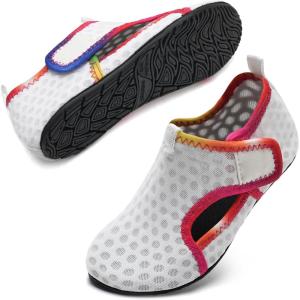 imageWateLves Kids Water Shoes Toddler Barefoot Swim Beach Shoes Girls Boys Breathable Quick Dry Aqua SocksWhite